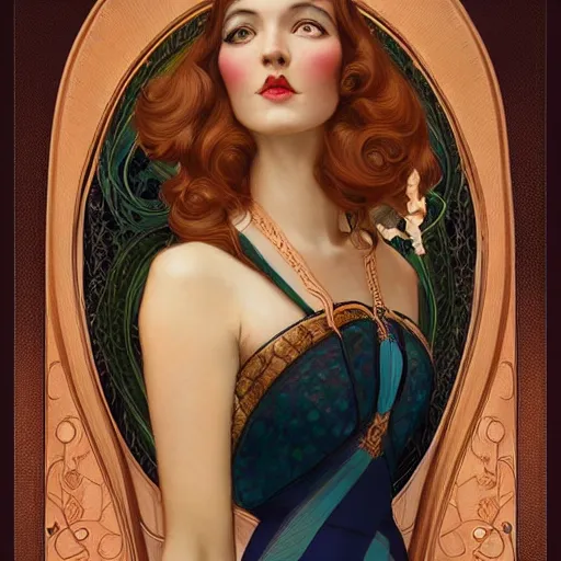 Image similar to an art nouveau, ( streamline moderne ), multi - racial portrait in the style of anna dittmann and gaston bussiere and chanthara. very large, clear, expressive, and intelligent eyes. centered, ultrasharp focus, dramatic lighting, photorealistic digital matte painting, intricate symmetrical ultra detailed background.