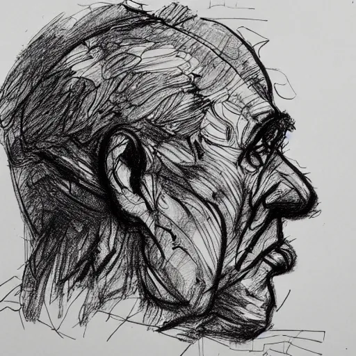 Prompt: a realistic yet scraggly portrait sketch of the side profile of a stern and sophisticated the pyro, trending on artstation, intricate details, in the style of frank auerbach, in the style of sergio aragones, in the style of martin ansin, in the style of david aja, in the style of mattias adolfsson