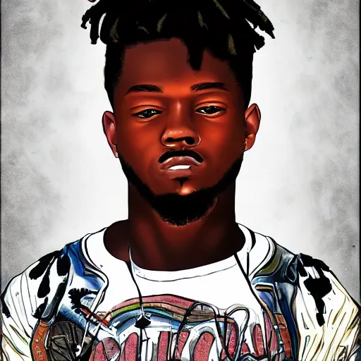 Prompt: dayvon daquan bennett chicago drill rapper new poster, ilustrator, picsart, deviantart trending, photorealistic, hdd