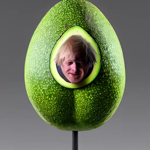 Prompt: boris johnson as an avocado chair, realistic, hyperrealistic, ultra realistic, real, real world, highly detailed, very detailed, extremely detailed, intricate details, 8 k resolution, hd quality