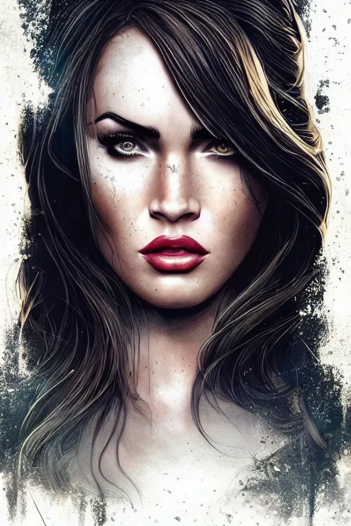 Prompt: Majestic and regal portrait of Megan Fox female Batgirl, DC universe, Perfect face, beautiful, intricate, epic, elegant, menacing, fantasy, highly detailed, digital painting, hard focus, beautiful volumetric lighting, epic light, ultra detailed, by Leesha Hannigan, Ross Tran, Thierry Doizon, Kai Carpenter, Ignacio Fernández Ríos