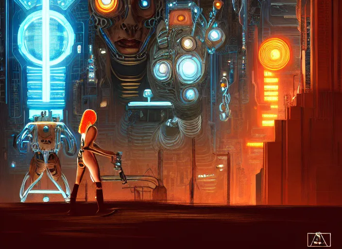 Image similar to rick moranis in the fifth element, far future, highly detailed, trending on artstation, intricate, cinematic composition, by rutkowski