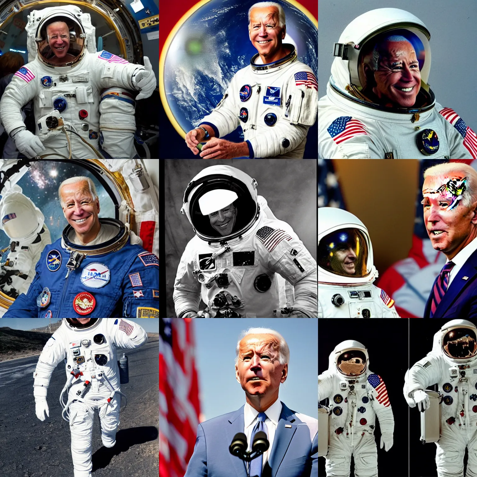 Prompt: Joe Biden as an astronaut