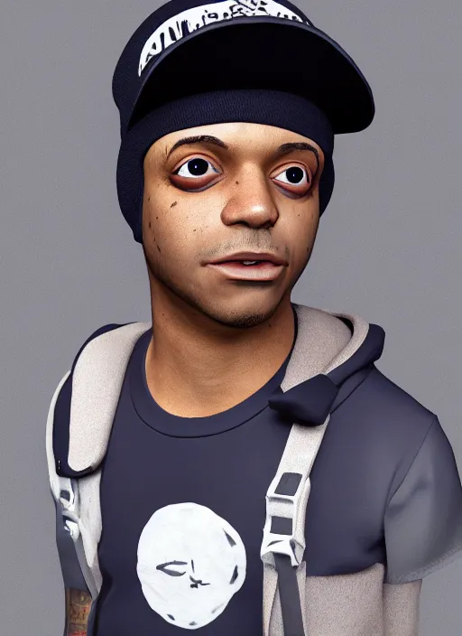 Image similar to ski mask the slump god as a fall guys character, au naturel, hyper detailed, digital art, trending in artstation, cinematic lighting, studio quality, smooth render, unreal engine 5 rendered, octane rendered