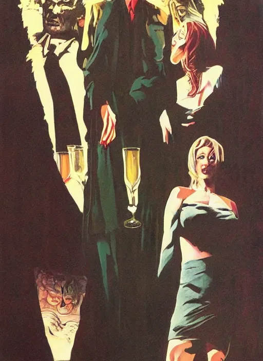 Prompt: twin peaks movie poster art by robert mcginnis