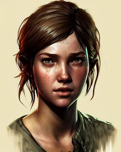 Sarah from TLOU, highly detailed, digital painting,, Stable Diffusion