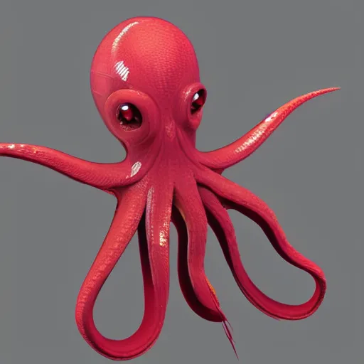 Prompt: 3 d render of an octopus superhero, half human half octoupus