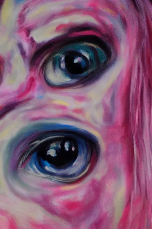 Image similar to a portrait of cotton candy eye joe, realistic, 4 k.