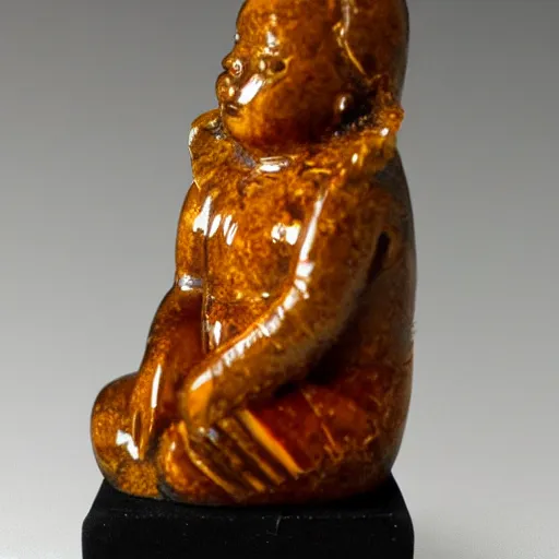 Image similar to detailed human figurine carved in amber