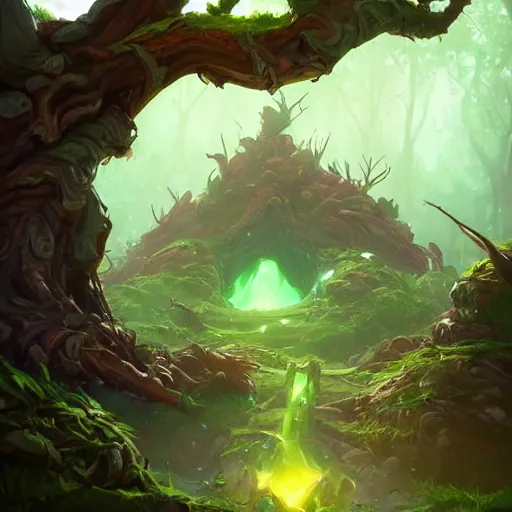 Prompt: arcane style forest tree root rising from the ground, rising root trap, bright art masterpiece artstation. 8k, sharp high quality artwork in style of Jose Daniel Cabrera Pena and Greg Rutkowski, concept art by Tooth Wu, blizzard warcraft artwork, hearthstone card game artwork, leaves trap, trap made of leaves