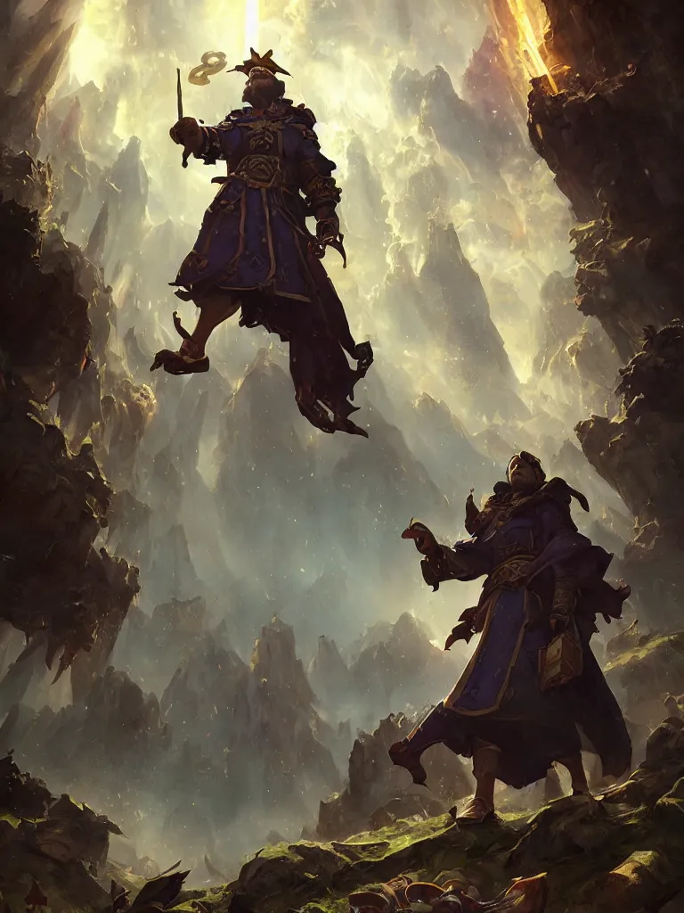 Image similar to saint thomas aquinas hearthstone art style, epic fantasy style art by Craig Mullins, fantasy epic digital art, epic fantasy card game art by Greg Rutkowski
