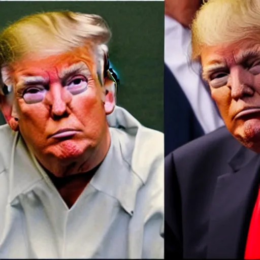 Image similar to donald trump as an inmate in prison