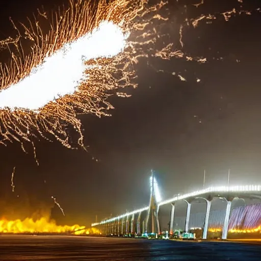 Image similar to Crimean Bridge exploding