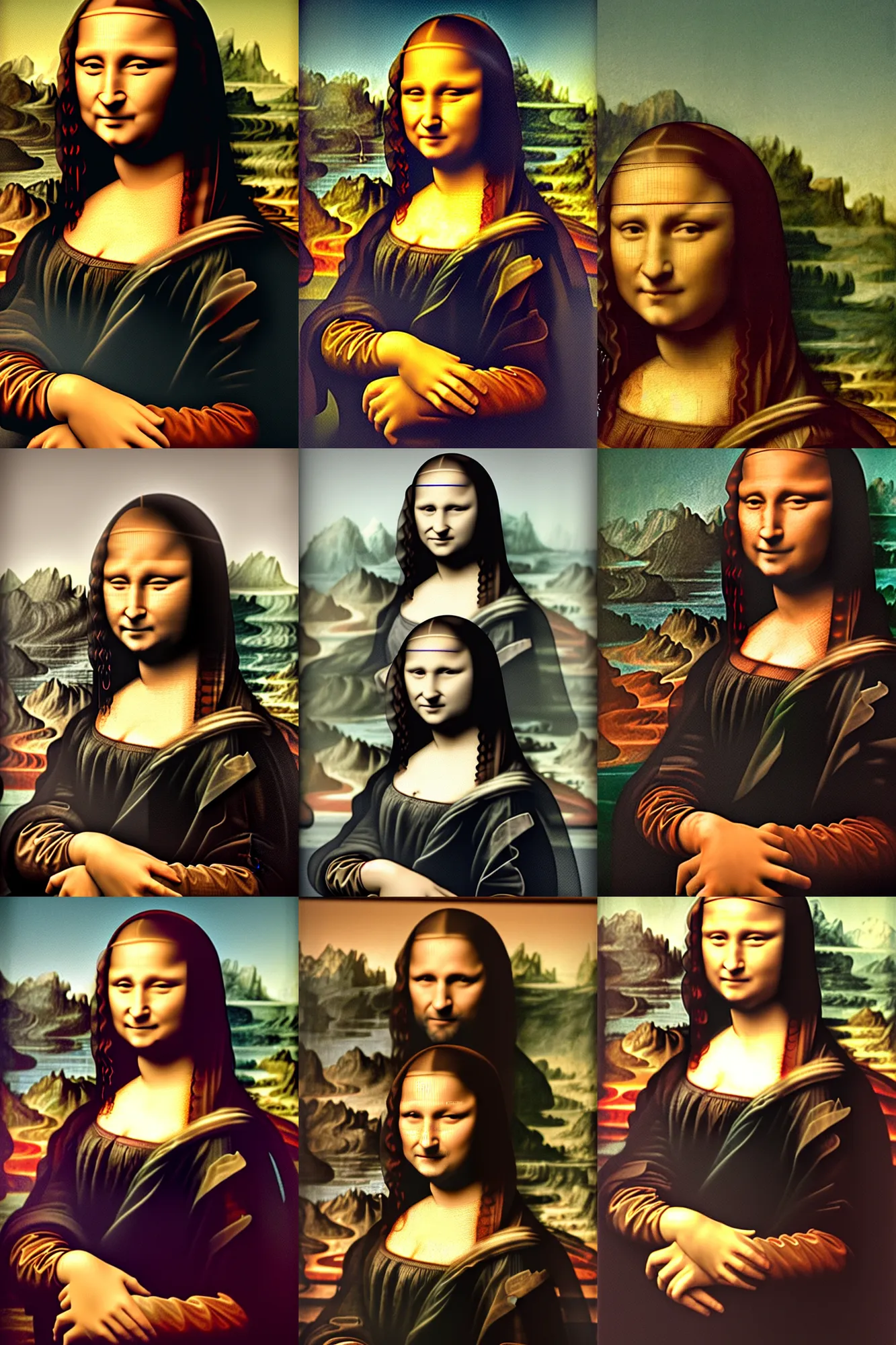 Prompt: Jason Statham as Mona Lisa