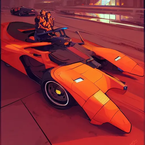 Image similar to ferrari official fanart behance hd artstation by jesper ejsing, by rhads, makoto shinkai and lois van baarle, ilya kuvshinov, ossdraws, by feng zhu and loish and laurie greasley, victo ngai, andreas rocha, john harris