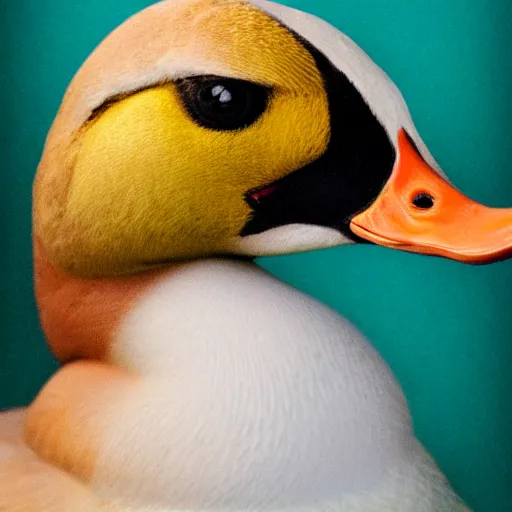 Image similar to realistic duck portrait studio photo