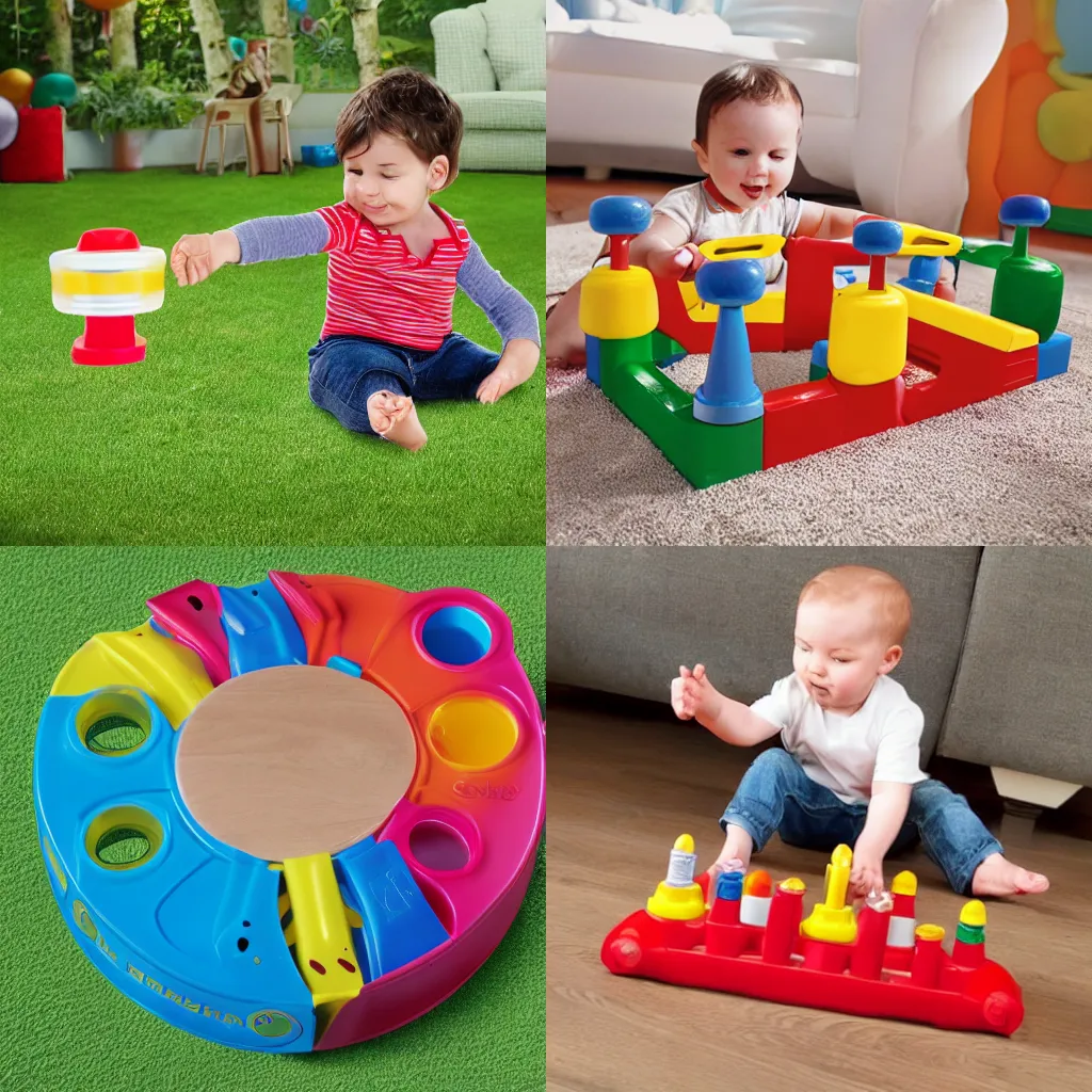 Prompt: fisher price landmine, product photo