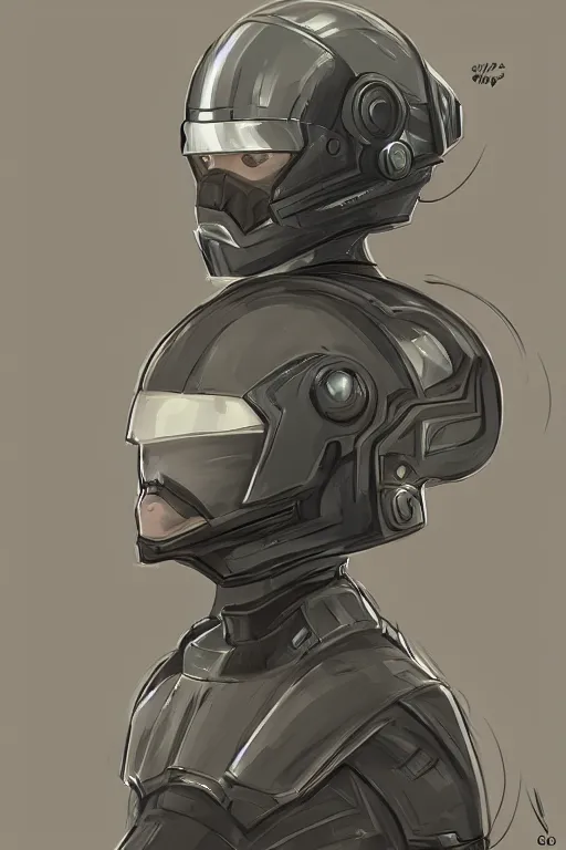 Prompt: sci - fi helmet concept by steve wang, concept sketches, rejected concepts, digital painting, highly detailed, artstation, sharp focus