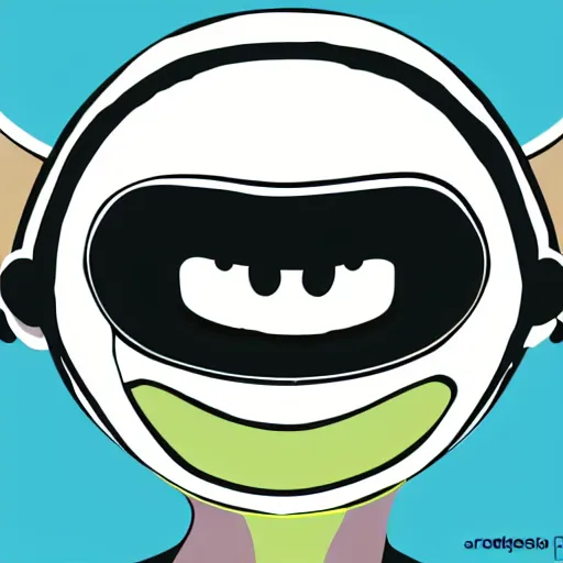 Prompt: alien smiling, vector style, line art