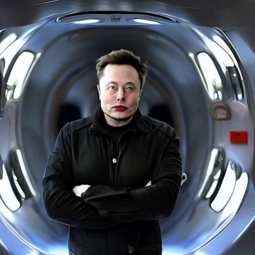 Prompt: elon musk inside a starship rocket, heading to mars