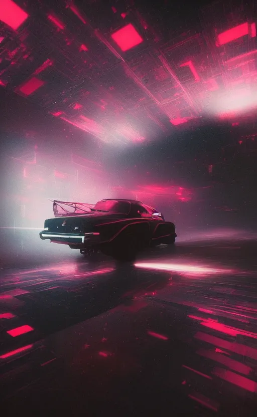 Image similar to an epic love affair with doubt, dark retrowave, glitch art, interstellar, beautifully lit, by Jakub Rosalski, artstation, unreal engine