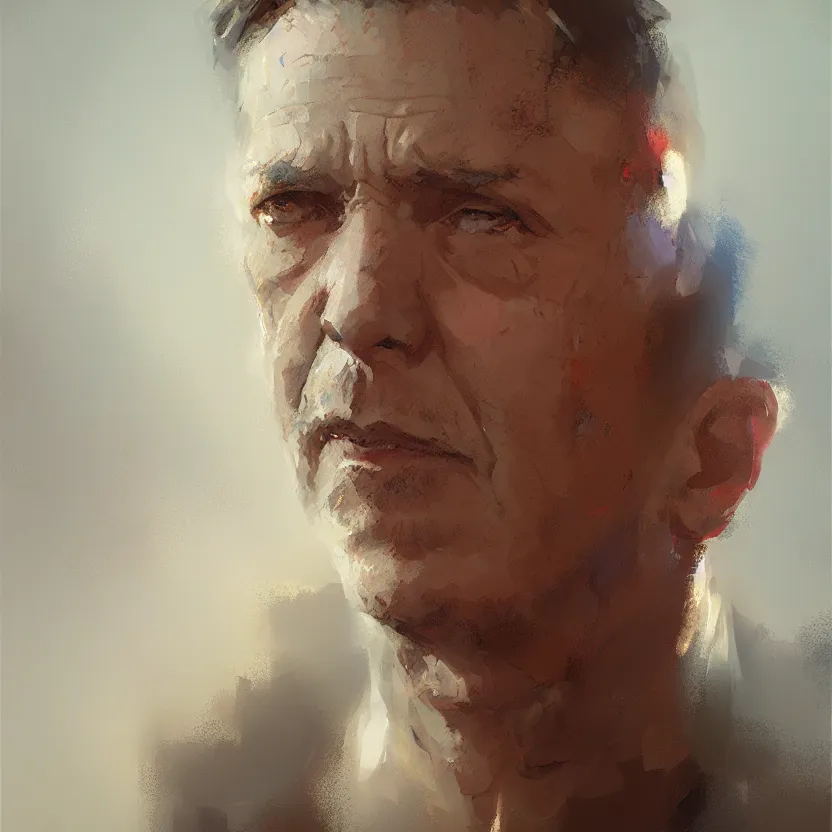 Prompt: A beautiful character portrait painting by Craig Mullins