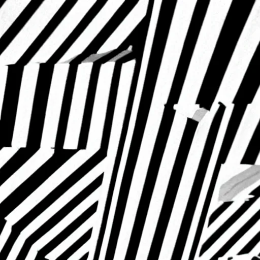 Image similar to optical illusion, black and white lines