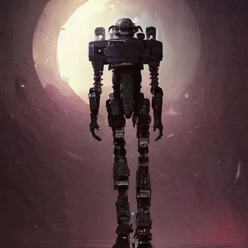 Prompt: An interstellar robot succumbing to rust, greg rutkowski, trending on artstation, cinematic