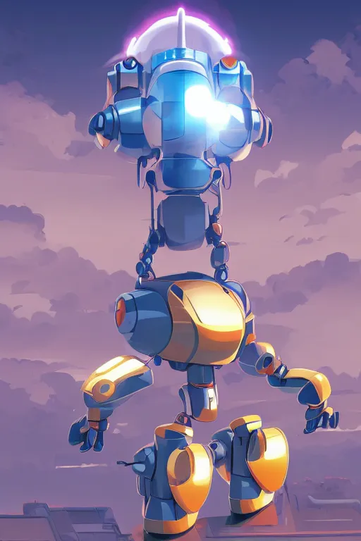 Image similar to metabots medabots medarotto medarot robot minimalist comics, behance hd by jesper ejsing, by rhads, makoto shinkai and lois van baarle, ilya kuvshinov, rossdraws global illumination ray tracing hdr radiating a glowing aura