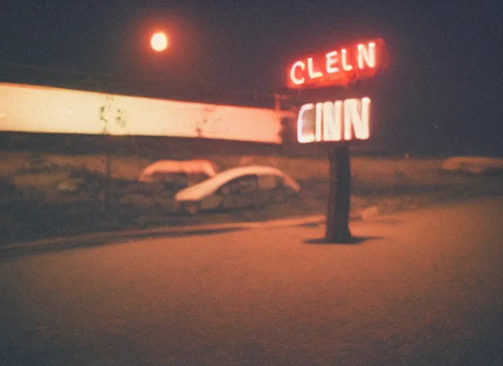 Image similar to “alien wildlife photography on an alien planet, night, neon, various subjects, cinestill 800t, in the style of William eggleston”