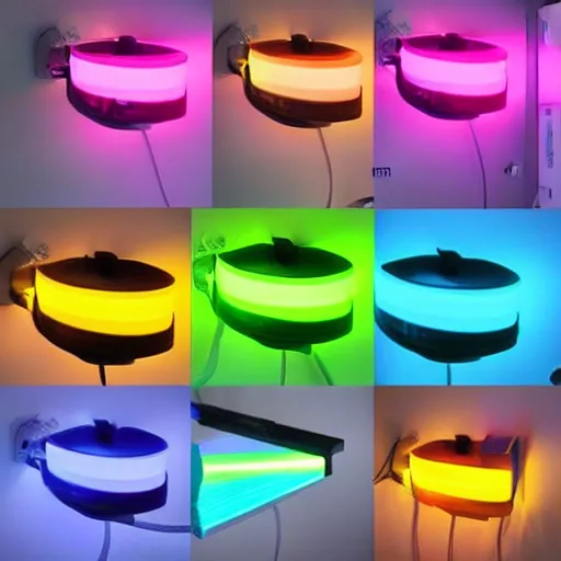 Image similar to gaming toilet paper, neon, sleek, RGB lights