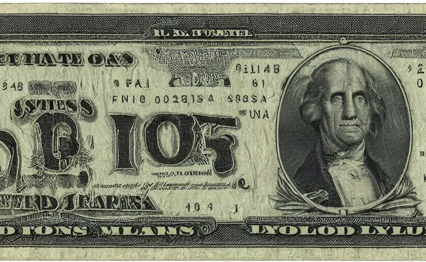 Image similar to rectangular photograph of 6 6 6 dollar u. s. currency note featuring a demonic devil