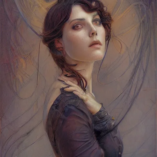 Image similar to a painting in the style of donato giancola, and in the style of charlie bowater, and in the style of charles dulac. smooth, sharp focus, semi - realism.