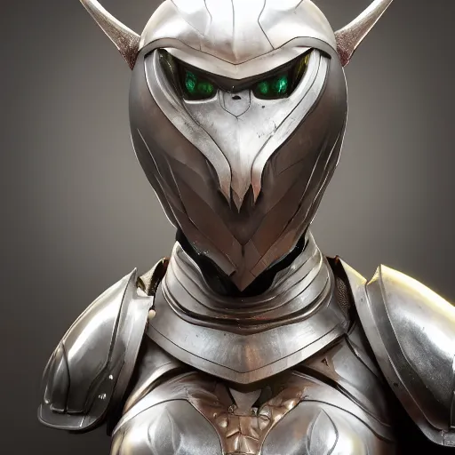 Image similar to stunning bust of a beautiful female knight, but as an anthropomorphic female dragon, well designed cute female robot dragon head, well armored, sharp claws, HD octane render, fantasy, Artstation, Deviantart, Furaffinity