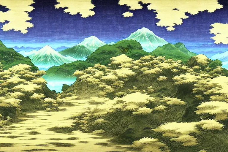 Image similar to mushoku tensei landscape art