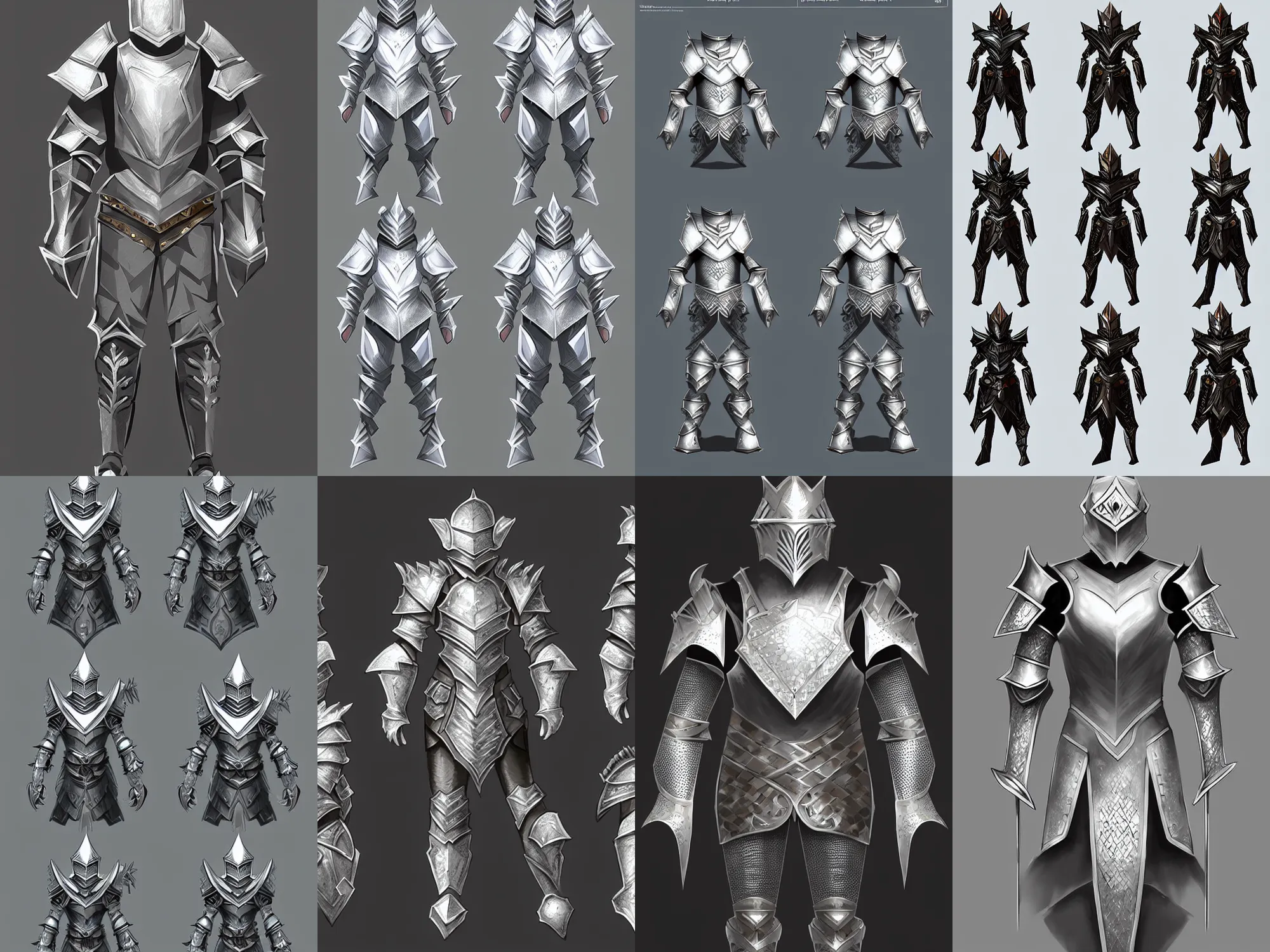 Prompt: full plate armor, diamond shapes, fantasy concept art