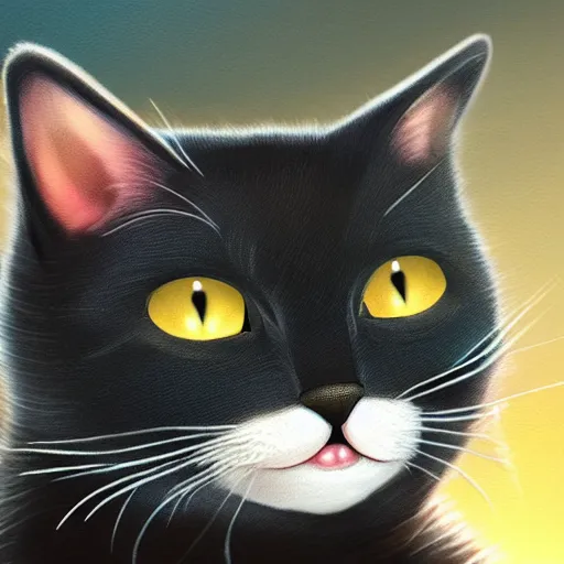 Prompt: cat theme logo, cat theme banner, cat design, a smiling cat, art photography style, trending on artstation, warm light, lovely and cute, fantasy art, 8 k resolution, cynical realism, computer art