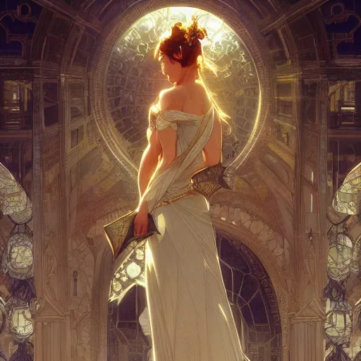 Prompt: Dublin city Ireland, intricate, elegant, highly detailed, digital painting, artstation, concept art, smooth, sharp focus, illustration, art by artgerm and greg rutkowski and alphonse mucha