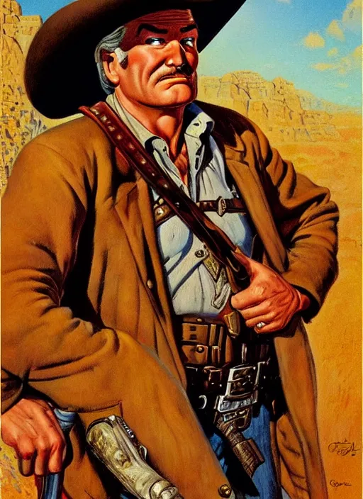 Image similar to old west sheriff. portrait by jean giraud and anton otto fischer and john philip falter and will eisner and gil elvgren