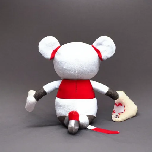 Prompt: among us videogame character plushie