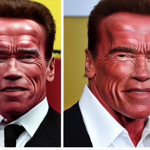 Image similar to arnold schwarzenegger as black egg