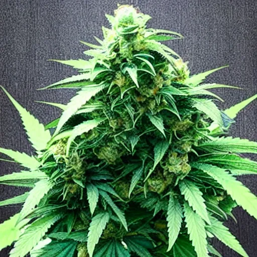 Image similar to giant huge immense infinite to heaven cannabis plant with big buds