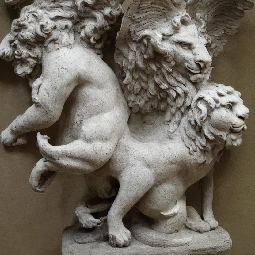 Image similar to statue Human-headed winged lion