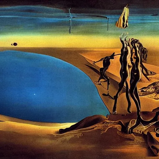 Prompt: the end of the world by salvador dali