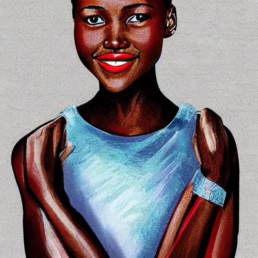 Image similar to lupita nyongo as a character by jk rowling, concept art