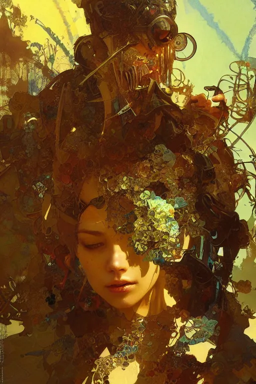 Prompt: Ramon Llull colorlpunk art and illustration by tian zi and craig mullins and WLOP and alphonse mucha, fantasy, intricate complexity, hyperrealism 8k