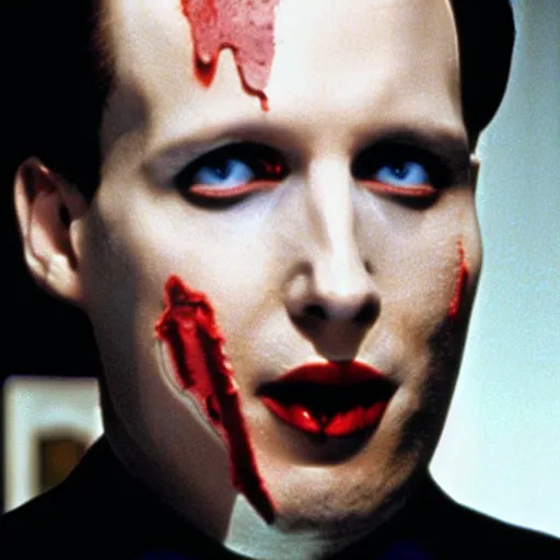 Prompt: Marylin Manson in American Psycho (1999)