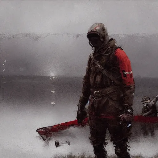 Prompt: artwork inspired by jakub rozalski