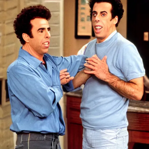 Image similar to jerry seinfeld and cosmo kramer