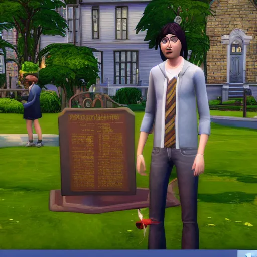 Prompt: harry potter movie, the sims 4